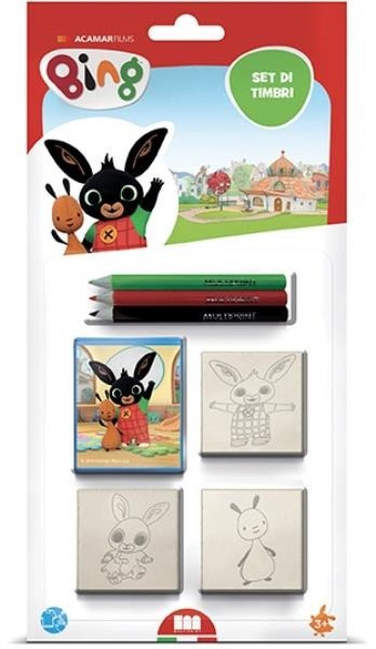 Bing, zestaw kreatywny, pieczątki, 3 szt.