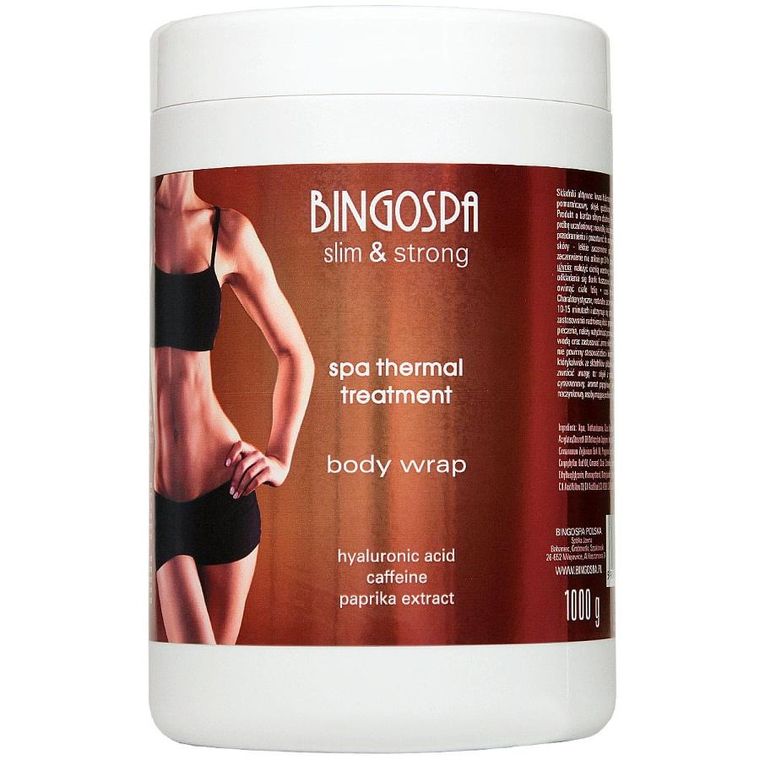 BingoSpa, Slim&Strong, termiczny zabieg SPA z kwasem hialuronowym kofeiną i aromatem paprykowym, 1000g