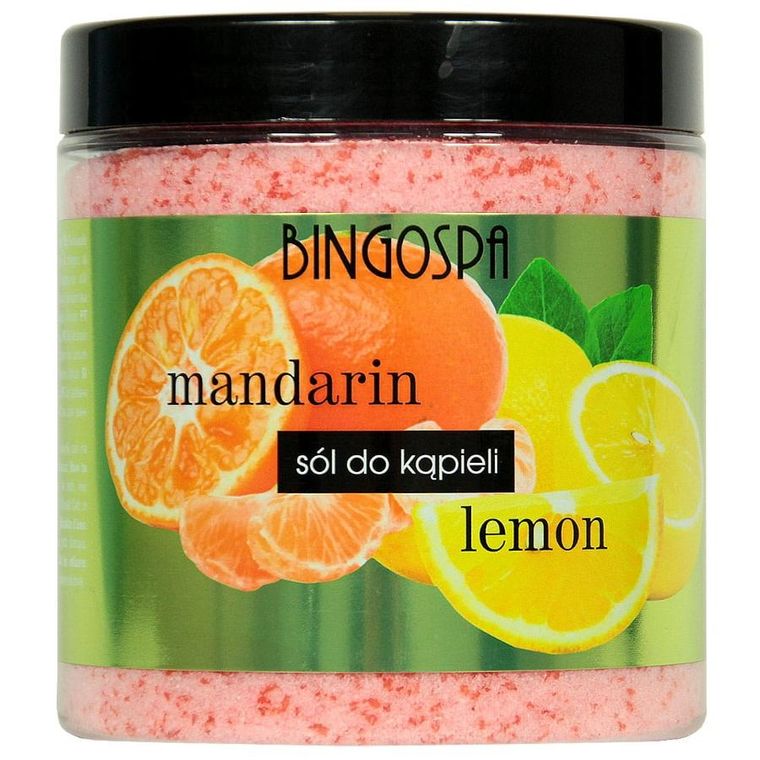 BingoSpa, sól do kąpieli, Mandarin & Lemon, 900g