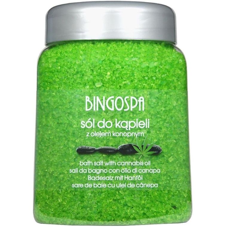 BingoSpa, sól do kąpieli z olejkiem konopnym, 850g