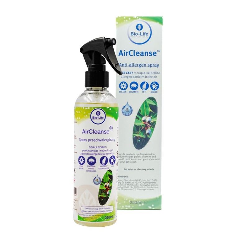 Bio-Life Air Cleanse, 100% naturalny antyalergiczny spray do powietrza, 250 ml