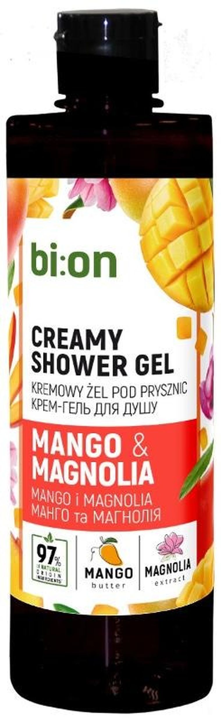 Bio Naturell, kremowy żel pod prysznic, mango i magnolia, 473 ml