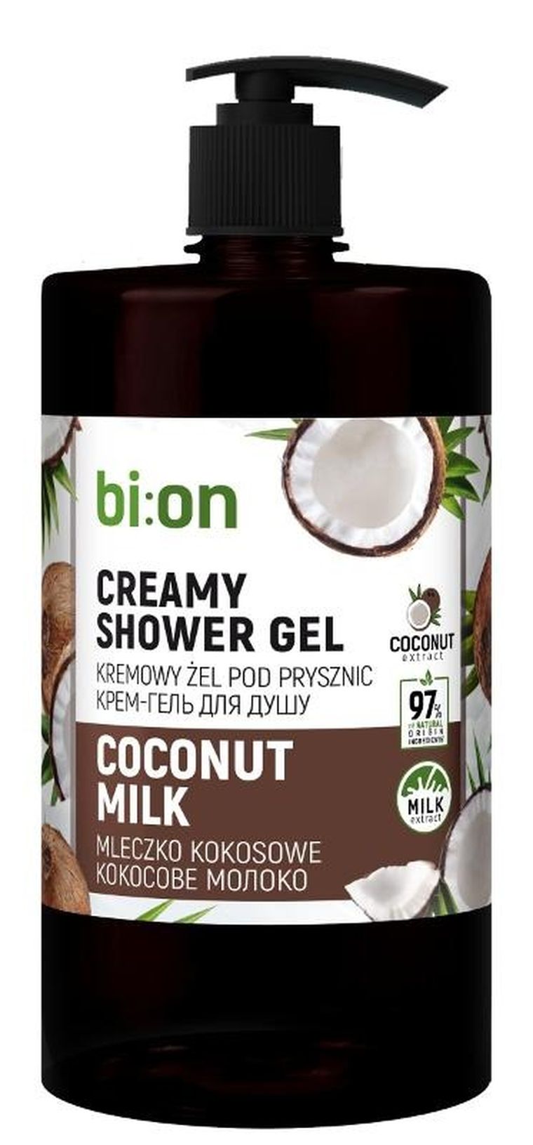 Bio Naturell, kremowy żel pod prysznic, mleko kokosowe, 946 ml