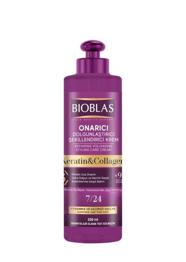 Bioblas, Keratin&Collagen, krem do stylizacji włosów, 250 ml