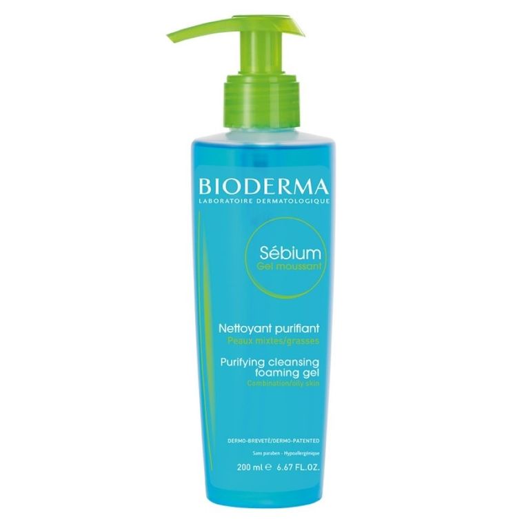 Bioderma, Sebium, Gel Moussant, antybakteryjny żel do mycia twarzy, do cery tłustej i mieszanej, 200 ml
