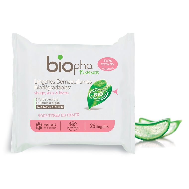BIOpha, chusteczki do demakijażu, 25 szt.