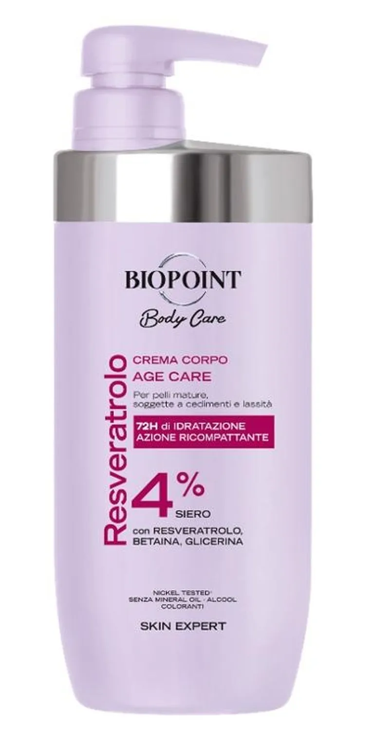 Biopoint, Body Care, krem do ciała przeciwstarzeniowy resveratrol, 500 ml