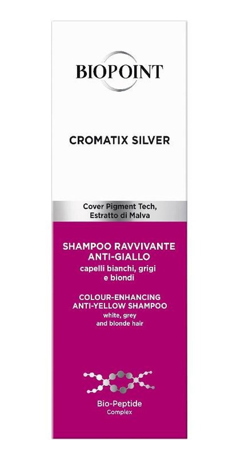 Biopoint, Cromatix Silver, szampon do włosów neutralizujący żółte tony, 200 ml