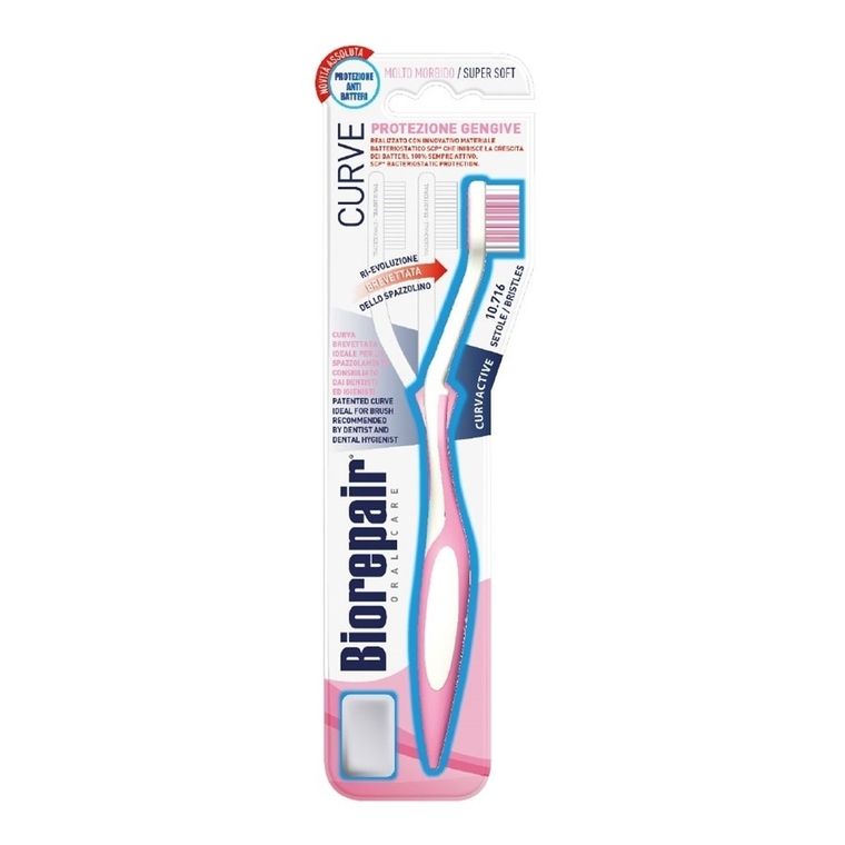 BioRepair, Curve, szczoteczka zakrzywiona, Ochrona dziąseł, bardzo miękka