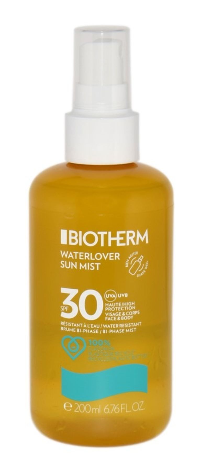 Biotherm, Waterlover Sun SPF 30, mgiełka do opalania twarzy i ciała, 200 ml