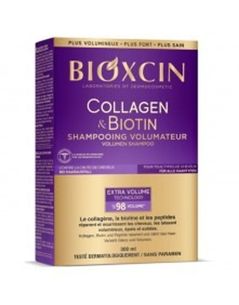 Bioxcin, Collagen&Biotin, szampon do włosów wzmacniający, 300 ml