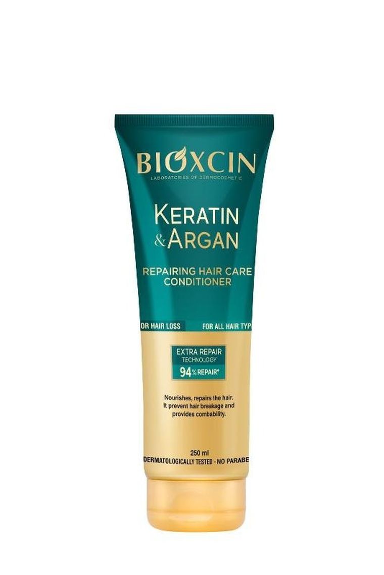 Bioxcin, Keratin&Argan, odżywka w kremie do włosów regenerująca, 250 ml