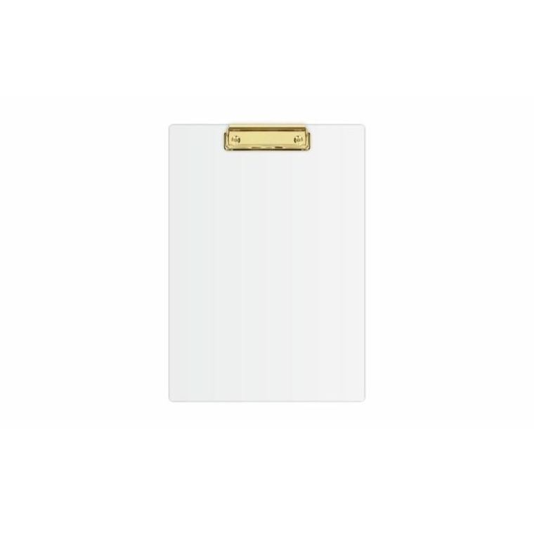 Biurfol, deska z klipem A4, biało-złoty
