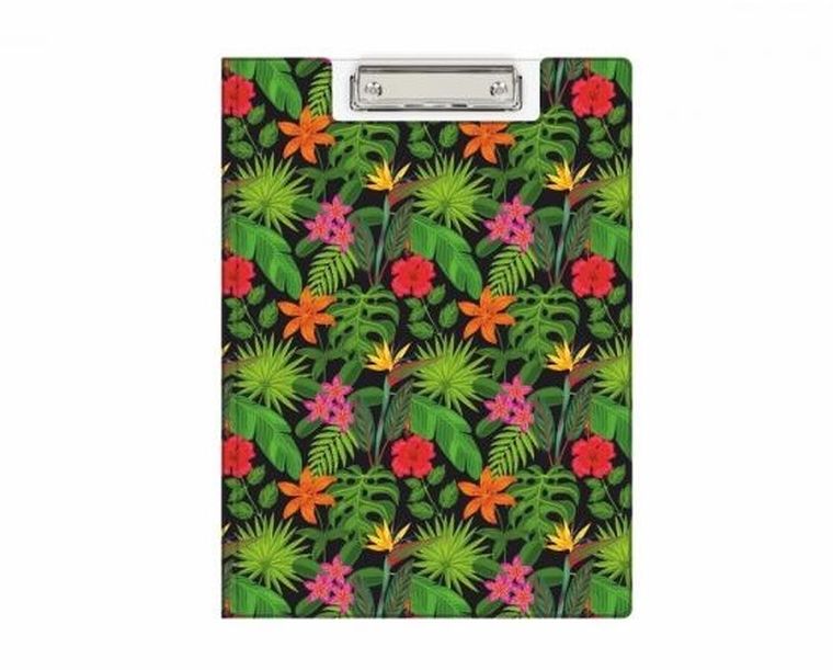 Biurfol, deska z klipem A4, flowers, 1 szt.