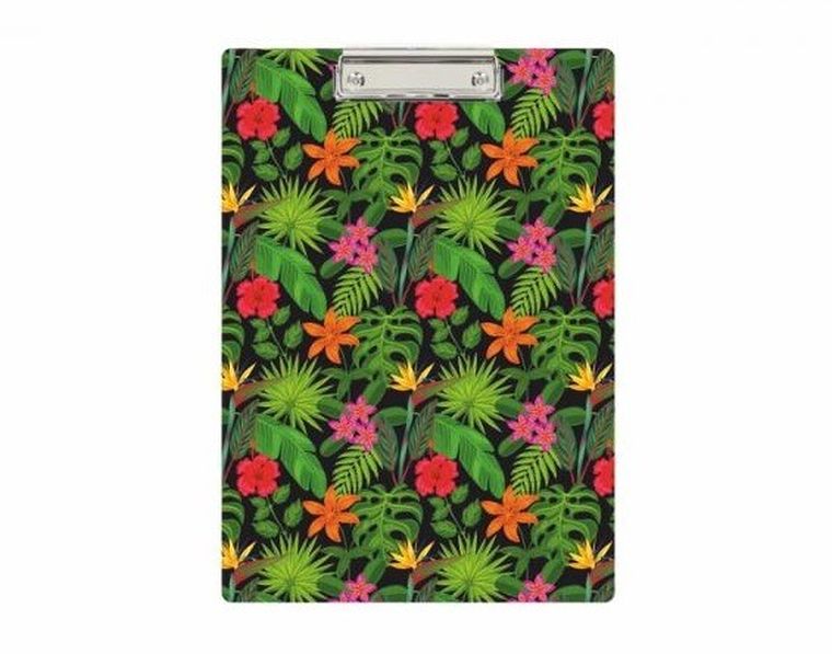 Biurfol, deska z klipem A4, flowers, 1 szt.