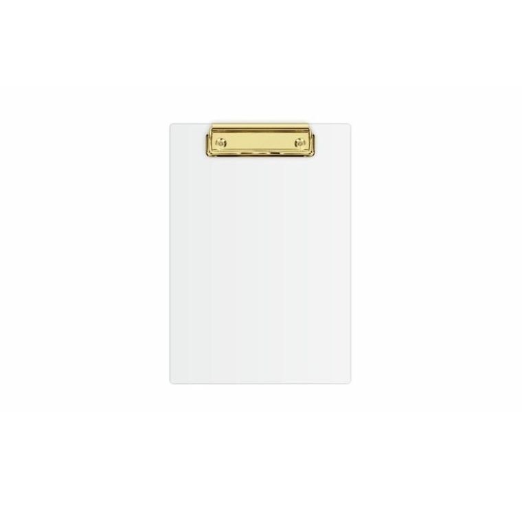 Biurfol, deska z klipem A5, biało-złoty