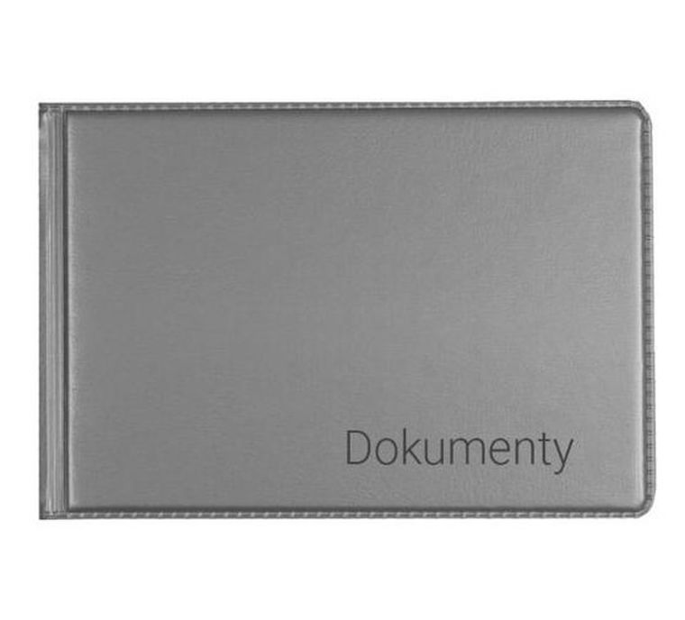 Biurfol, okładka na dokumenty małe, silver, 1 szt.