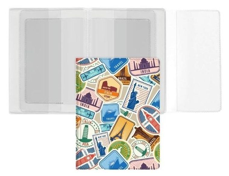 Biurfol, okładka na dokumenty z dowodem rejestracyjnym, z nadrukiem, travel, 1 szt.