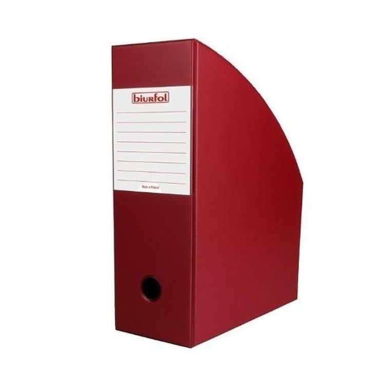 Biurfol, pojemnik na dokumenty, bordo, 10 cm