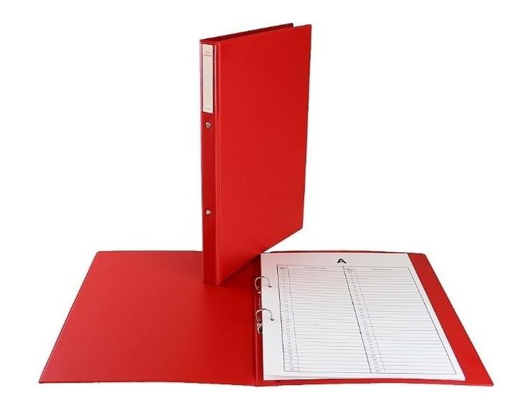 Biurfol, teczka do akt osobowych, 2R, 3 cm, czerwona