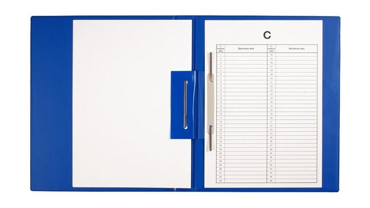 Biurfol, teczka do akt osobowych, niebieska