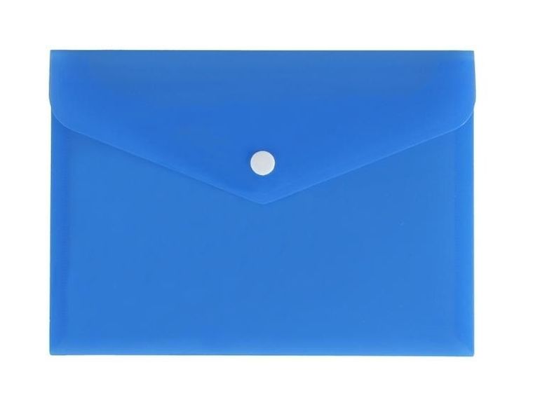 Biurfol, teczka koperta A5, satyna, niebieska