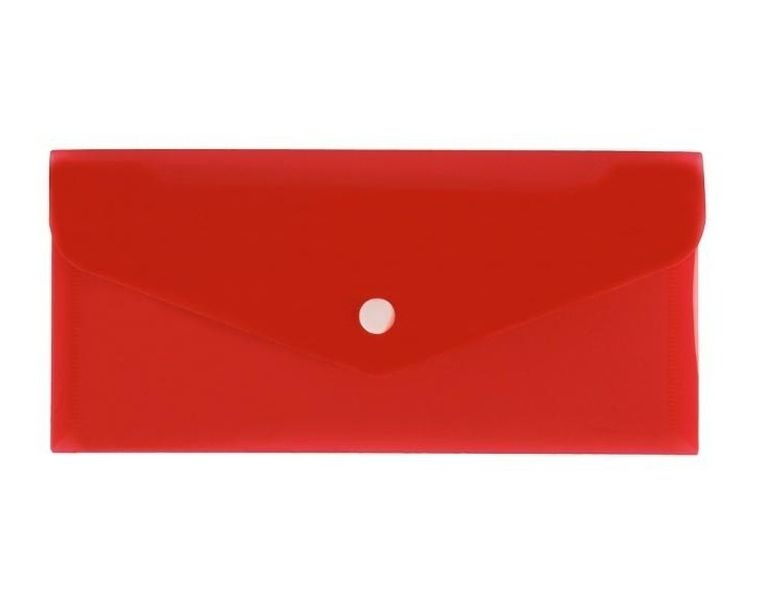 Biurfol, teczka koperta DL, satyna, czerwona