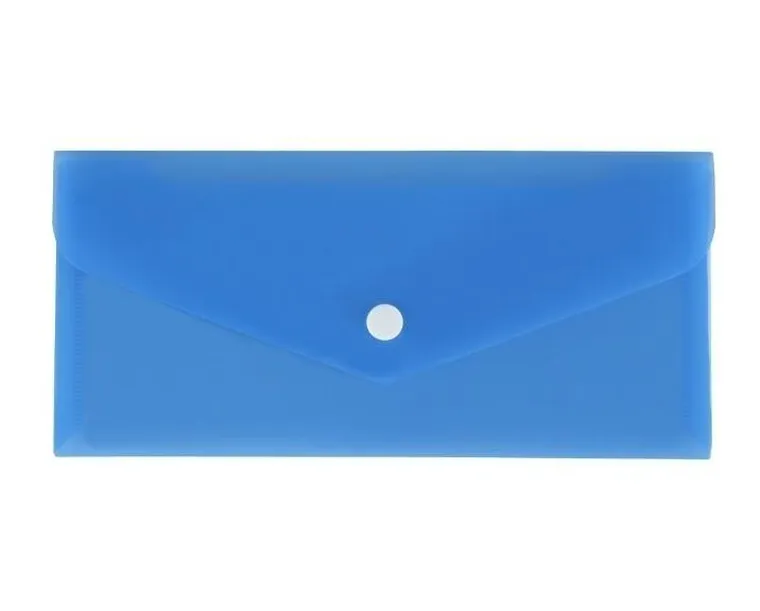 Biurfol, teczka koperta DL, satyna, niebieska