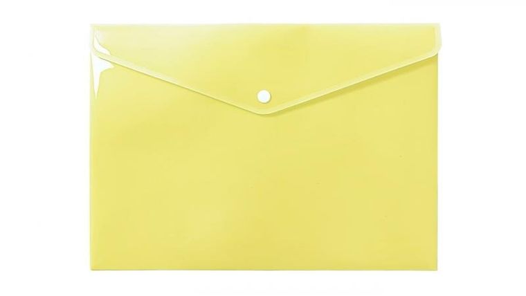 Biurfol, teczka kopertowa, A4, pastelowy żółty, 1 szt.