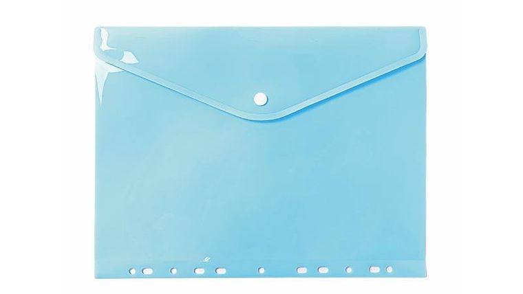Biurfol, teczka kopertowa A4, zawieszana, pastelowy niebieski, 1 szt.