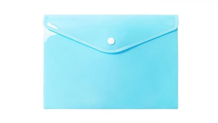 Biurfol, teczka kopertowa, A5, pastelowy niebieski, 1 szt.