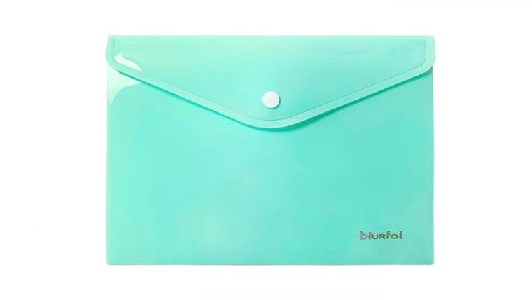 Biurfol, teczka kopertowa, A5, pastelowy zielony, 1 szt.