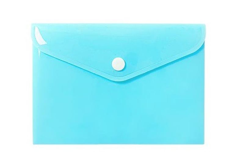 Biurfol, teczka kopertowa A6, pastelowy niebieski, 1 szt.