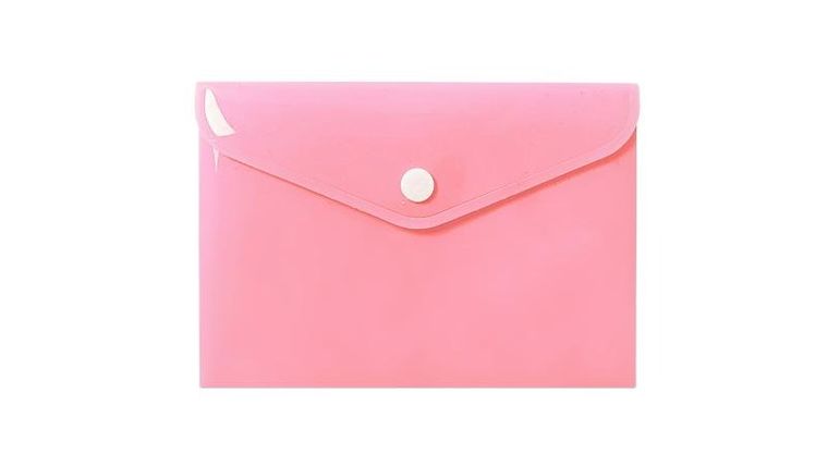 Biurfol, teczka kopertowa A6, pastelowy różowy, 1 szt.