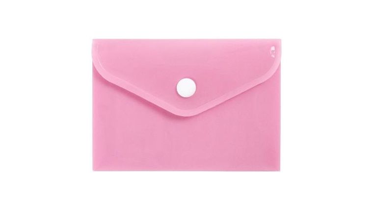 Biurfol, teczka kopertowa, A7, pastelowy różowy, 1 szt.