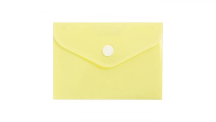Biurfol, teczka kopertowa, A7, pastelowy żółty, 1 szt.