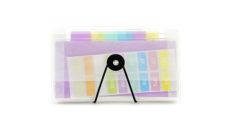 Biurfol, teczka z gumka, 13 przegródek, 18-12 cm, przeźroczysta, 1 szt.