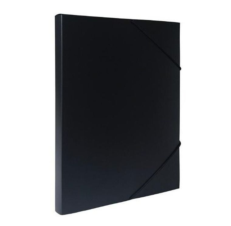 Biurfol, teczka z gumką A4, czarna, 2 cm