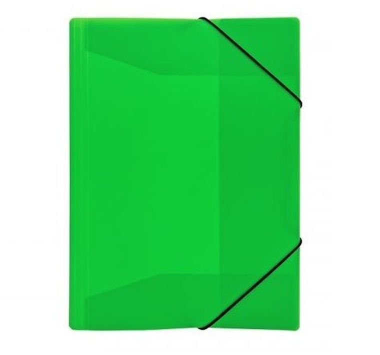 Biurfol, teczka z gumka, A4, neonowy zielony, 1 szt.