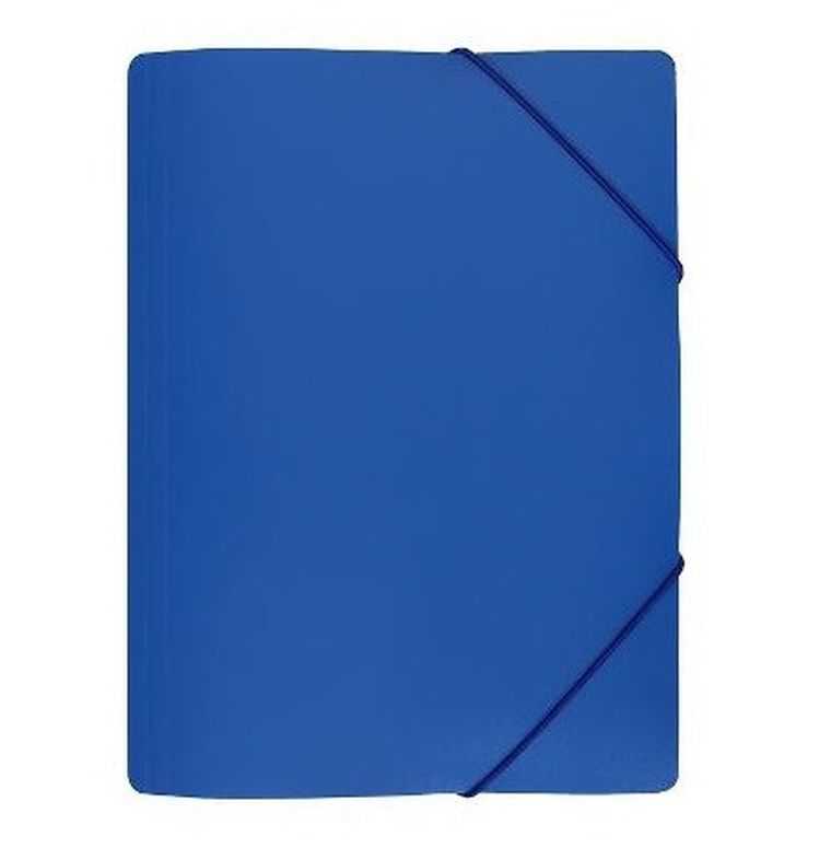 Biurfol, teczka z gumką, A4, szeroka, niebieska, 1 szt.