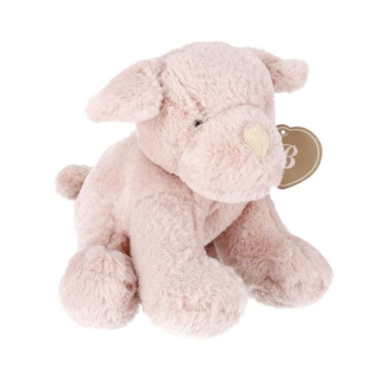 Biuro-set, maskotka, pies, różowy, 25 cm