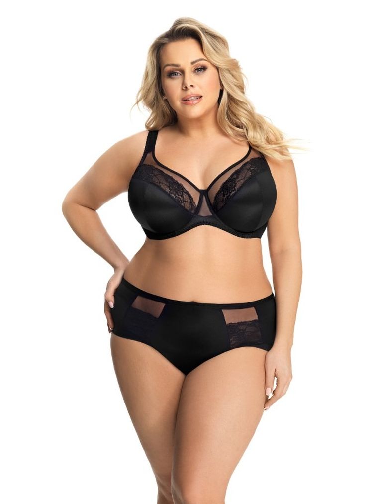 Biustonosz damski, czarny, Luisse, Gorsenia