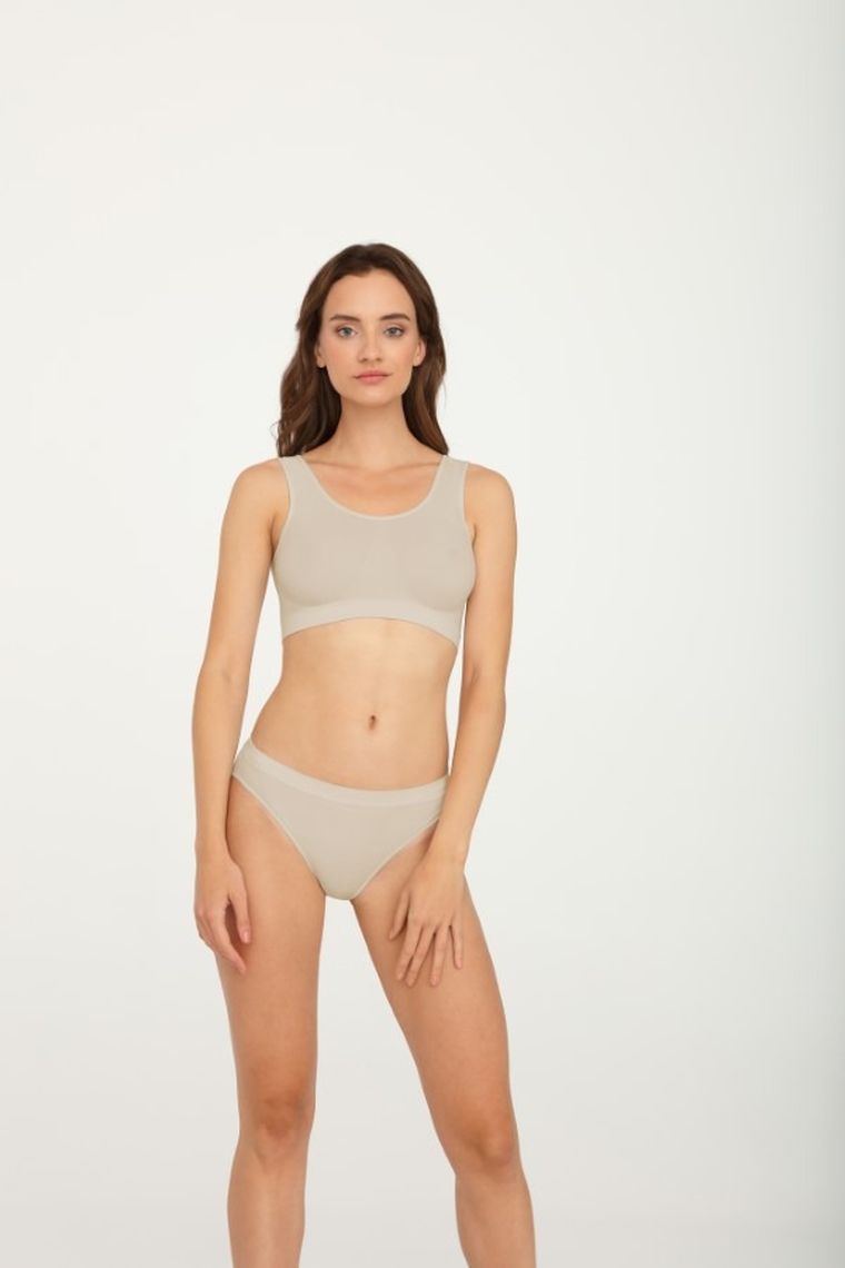 Biustonosz sportowy damski, beżowy, 60 DEN, Gatta