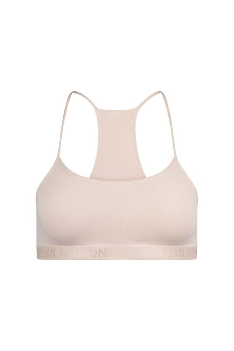 Biustonosz sportowy dziewczęcy, różowy, Nikola, Italian Fashion