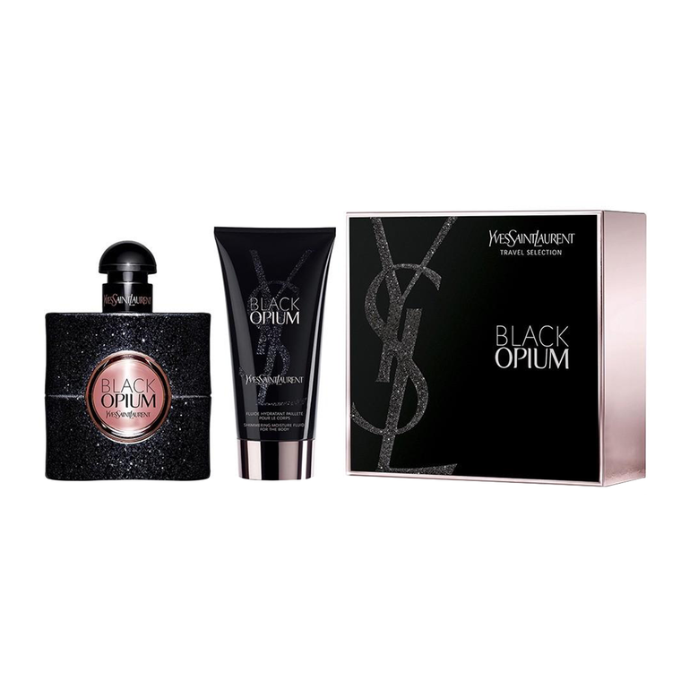Black Opium Pour Femme, zestaw, woda perfumowana, spray, 50 ml + balsam do ciała, 50 ml