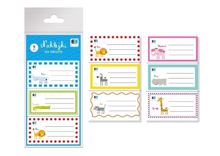 Black&blue, naklejki na zeszyt