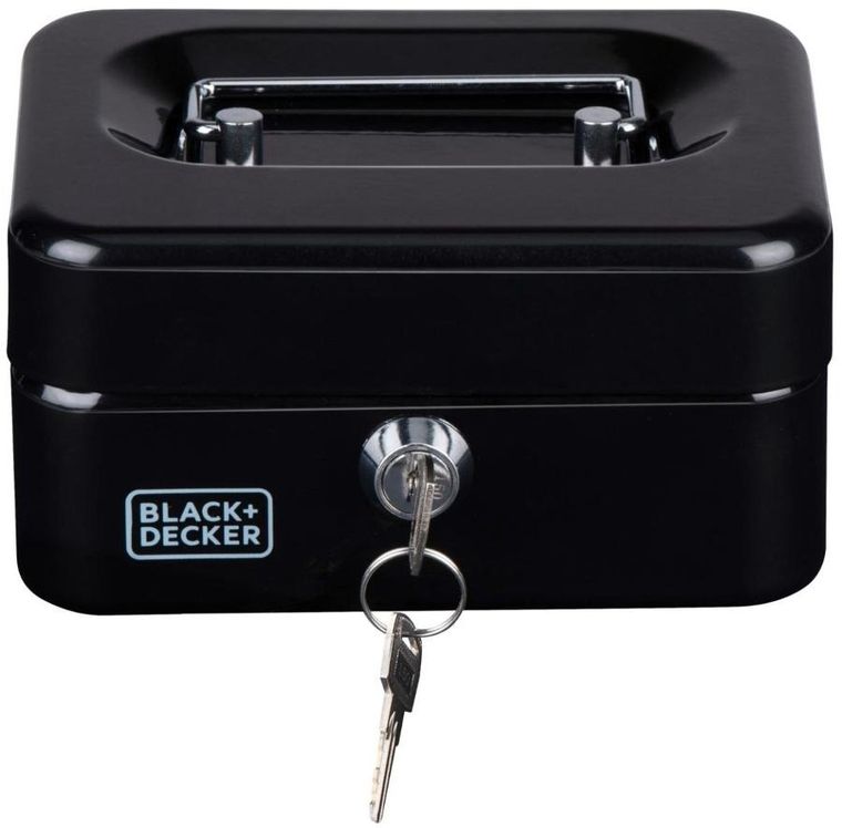 Black&Decker, kasetka metalowa na pieniądze, dokumenty, 15-8-11,8 cm