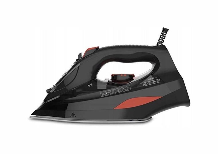 Black&Decker, żelazko parowe, 3000W, czarne, BXIR3000E