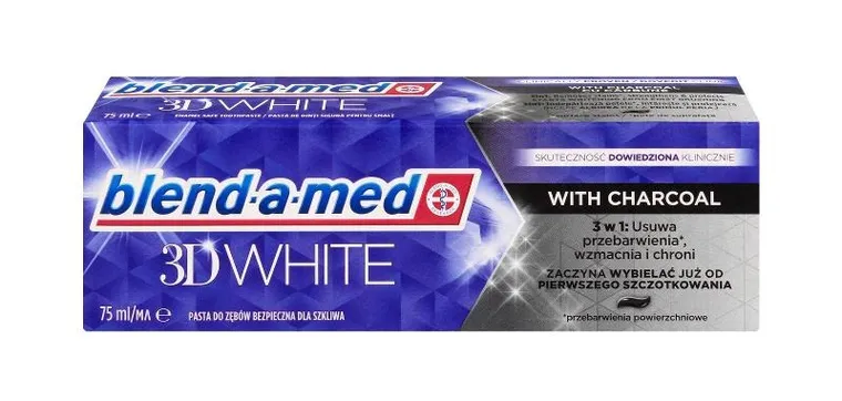 Blend-a-med, 3D White Charcoal, pasta do zębów wybielająca, 75 ml