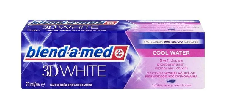 Blend-a-med, 3D White Cool Water, pasta do zębów wybielająca, 75 ml